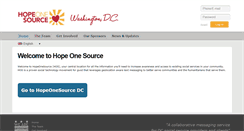 Desktop Screenshot of hopeonesource.org